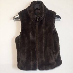 Faux Fur Dark Brown Vest